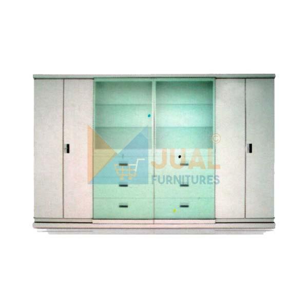 Jual Lemari Arsip Besi Alba MFC SDG 360 Multifile Cabinet ( Kaca sliding ) Meja Kantor Besi Card Index Tool Cabinet Vertical Plan Jual Lemari Kantor Murah, Lemari Arsip Besi Alba MFC SDG 360