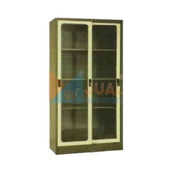 Jual Lemari Arsip Besi Elite EL 438 Harga Murah, Pintu SLiding Kaca Tinggi Cupboard Locker Kantor Besi, Filling Cabinet Murah hanya di jualfurnitures.com Jual Lemari Arsip Besi Murah, Lemari Arsip Besi Elite EL 438
