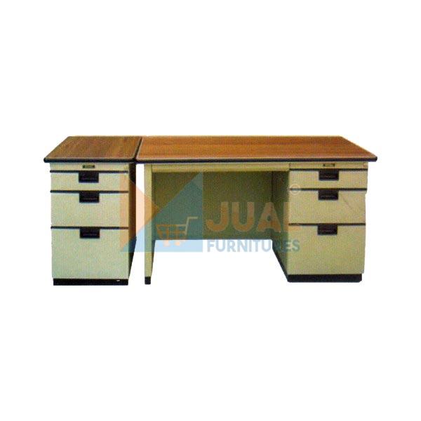 Jual Meja Kantor Besi Elite EL 420A Harga Murah, Meja Kantor Bahan Metal Lapis HPL, Lion, ALba, Brother. Barang baru asli Pabrik Jual Meja Kantor Murah, Meja Kantor Besi Elite EL 420A di Jakarta