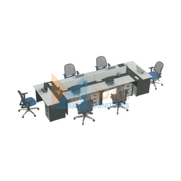 Jual Meja Kantor, Meja Direktur Kantor Harga Murah di Jakarta, Meja Kantor Staff Modera Konfigurasi 6 Orang C